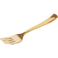 18,5 cm Kunststoffgabeln metallisiert - 6 Stück.