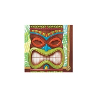 Hawaiianische Totem-Servietten 12,5 x 12,5 cm - 16 Stk.
