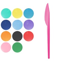 16,5 cm bunte Kunststoffmesser - 15 Stück.