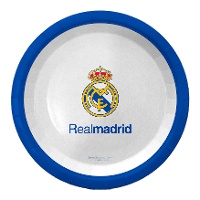 Weißer Real Madrid Pappteller, Ø 23 cm - 8 Stück