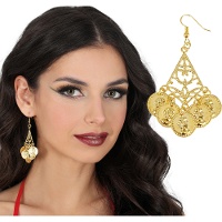 Ohrringe mit goldenen Münzen - 1 Paar