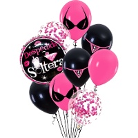 Brautabschieds-Bouquet in Fuchsia - 9 Stück