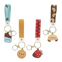 Schlüsselanhänger mit lustigem Spruch und Süßigkeitenmotiv - 1 Stück