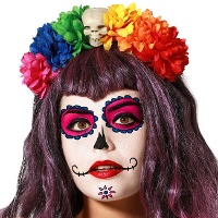 Mexikanischer multicolor Catrina Stirnband