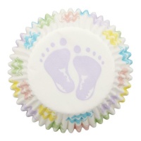 5 cm Baby-Fußabdruck Cupcake-Formen - Wilton - 75 Stück