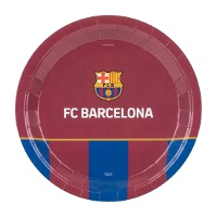 FC Barcelona Pappteller 23 cm in Blaugrana - 8 Stück