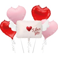 Valentinstags-Ballonbouquet 'I Love You' - 5-teilig