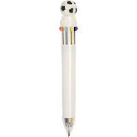 4-Farben-Kugelschreiber mit Fußball-Design
