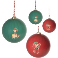 Weihnachtskugeln mit Elfen - 4 Stück