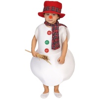 Schneemann Kostüm mit Schal für Kinder