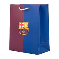 Geschenktüte 32 x 26 x 12 cm blaugrana, doppelseitig