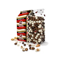 Schokocrunch-Kugeln und Erdnüsse überzogen mit 3 Schokoladenarten - 1 kg