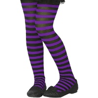 Bunt gestreifte Kinderstrumpfhose - 1 Stück.
