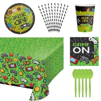 Grünes Videospiel-Party-Paket - 8 Personen
