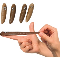 Fliegende Kackhaufen mit lustigen Gesichtern - 4er-Set