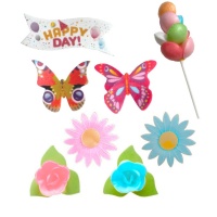 Assortierte Happy Birthday Waffeln - 8 Stk.
