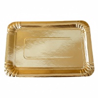 Goldenes Tablett 19 x 12 cm - 100 Stück