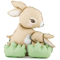 Hasenballon mit Häschen, 60 x 51 cm