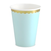 220 ml Brille mit Goldrand - 6 Stück.