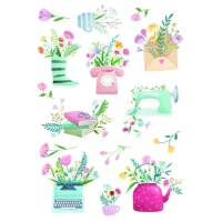 Aufkleber von Life is simple flowers - 1 Blatt