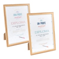 Bilderrahmen mit Lehrer-Diplom - 1 Stück