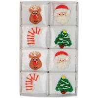 Zuckerfiguren Merry Christmas - Wilton - 8 Stück