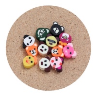Bunte Tierperlen 1 cm - 12 Stk.