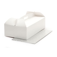 Schachtel 36 x 21 x 12 cm für rechteckigen Kuchen mit Boden
