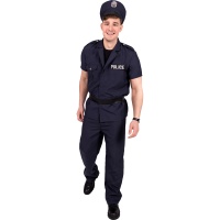 Klassisches Polizeikostüm mit kurzen Ärmeln für Herren