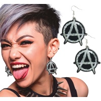 Ohrringe mit Anarchie-Symbol