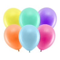 Latexballons 30 cm pastellfarben biologisch abbaubar - PartyDeco - 10 Stück