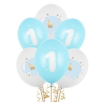 Elefanten Baby Erster Geburtstag Latex Ballons 30 cm - PartyDeco - 50 Stück