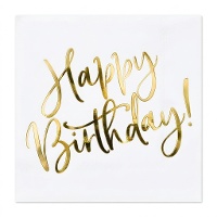 Happy Birthday Servietten 16,5 x 16,5 cm - 20 Stk.