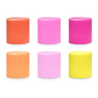Seidenpapier in lebendigen Farben, 10 m - 6 Rollen