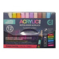 Acrylmarker Acrylic Go 4-5 mm Pastelltöne - Artis Decor - 12 Stück