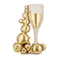 Riesiger Champagnerglas-Ballon mit Bläschen 0,69 x 1,05 m - PartyDeco