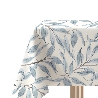 Tischtuch 2,00 x 1,45 m aus blauem Blattstoff