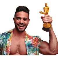 Trophäe mit Penis, 20 cm