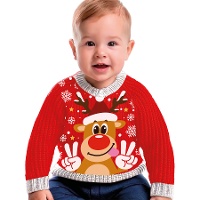 Rentier-Weihnachtspullover für Babys