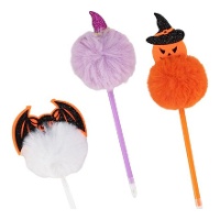 Halloween-Stift mit Pompon - 1 Stück