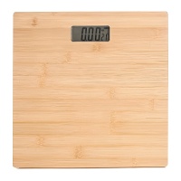 Digitale Personenwaage mit Bambusoberfläche