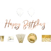 Happy Birthday Golden Sweet Table Pack - 60 Stück