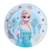 Frozen-Pappteller, blau, Ø 20 cm - 8 Stück