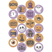 Essbare Mini-Oblaten mit Halloween-Motiven - Dekora - 20 Stück