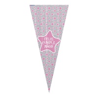 Star Happy Birthday Geschenktüte 48 x 21,5 cm - 8 Stück.