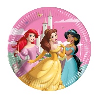 Princesas Mundo Disney Pappteller, 20 cm - 8 Stück