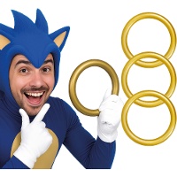Goldene Sonic-Ringe, 17,5 cm - Stück