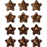 Belgische Schokolade Figuren von Bronze Stars - 12 Einheiten