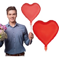Roter Herzballon, 40 cm