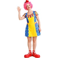 Clown-Kostüm mit Tupfen für Frauen